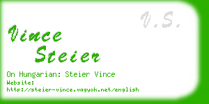 vince steier business card